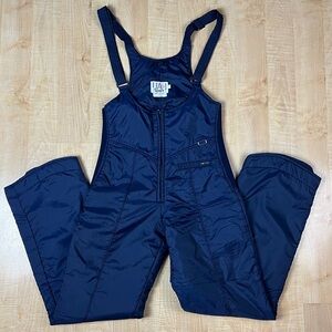 Vintage UA1 Women’s Size 14 Snow Ski Mountain Bib Overalls Adjustable Nylon Blue